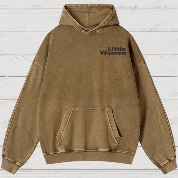 Little Women Vintage Feminist Washed Hoodies 