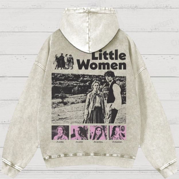 Little Women Vintage Feminist Washed Hoodies 