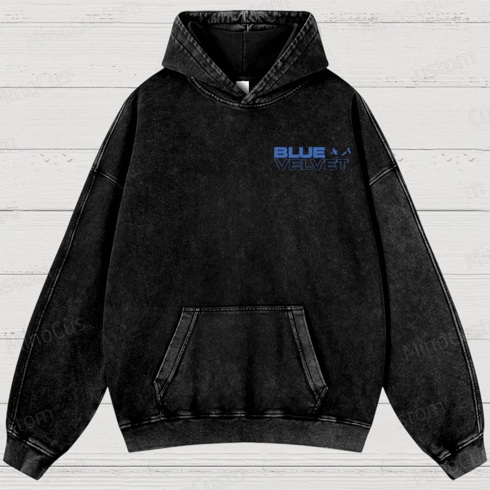 Blue Velvet (1986) Poster Washed Hoodies 