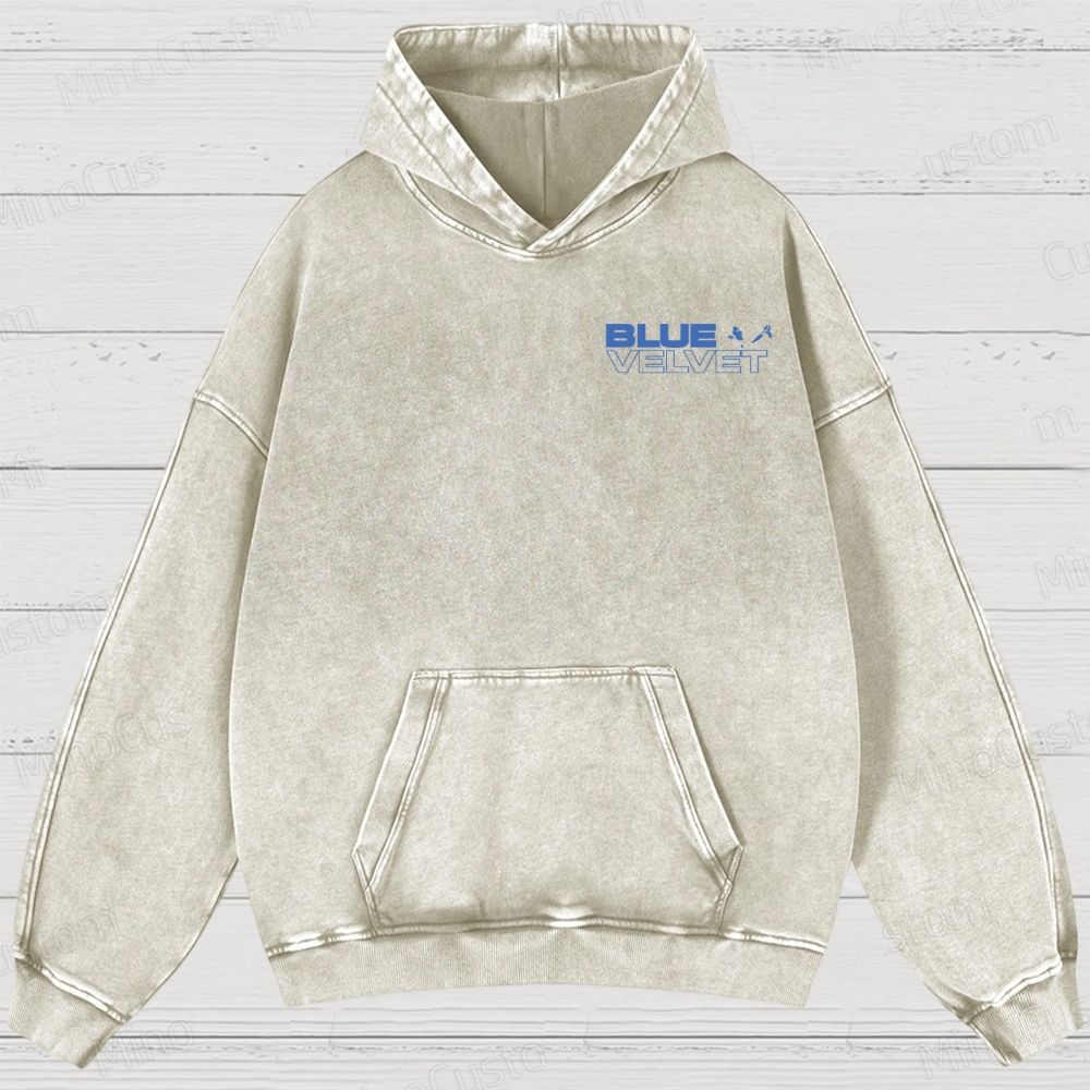 Blue Velvet (1986) Poster Washed Hoodies 