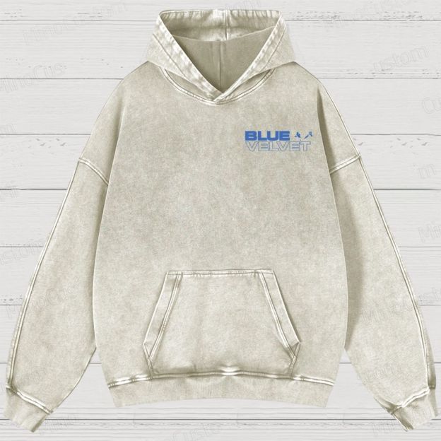 Blue Velvet (1986) Poster Washed Hoodies 