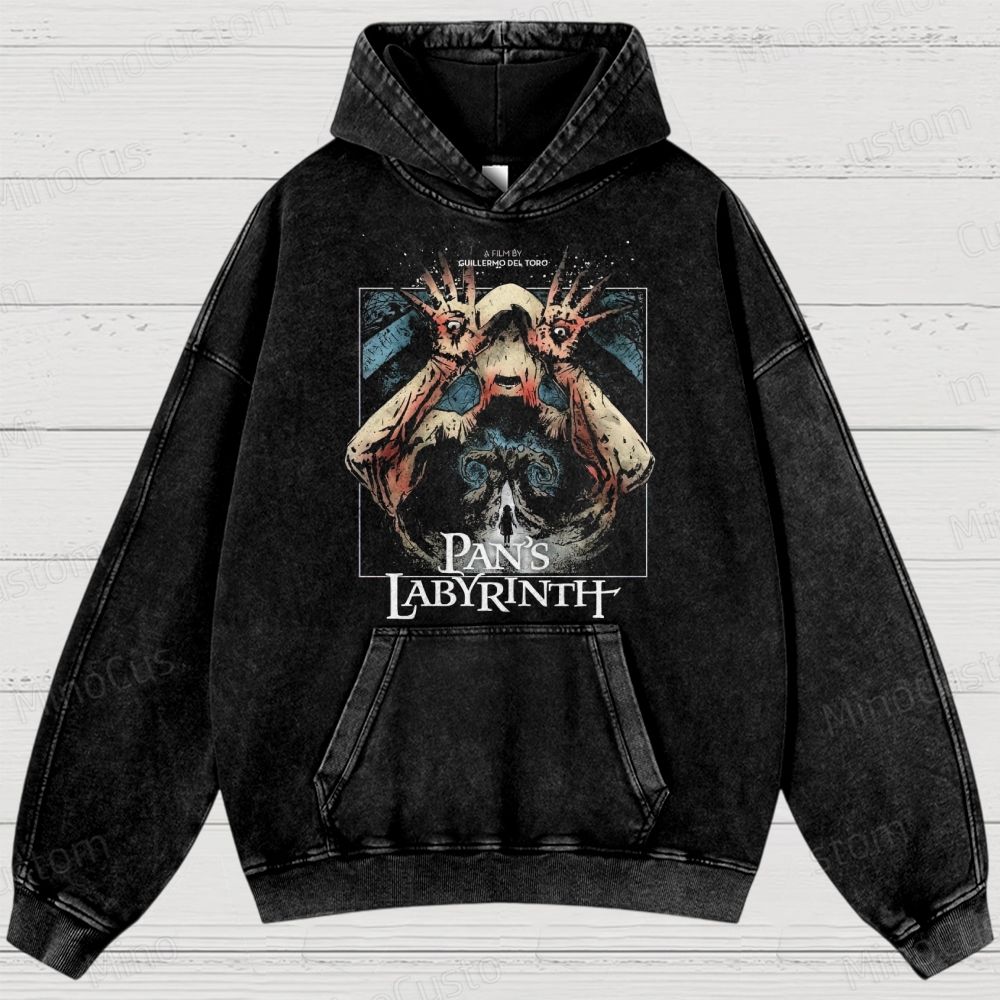Pan's Labyrinth Pale Man  Washed Hoodies 