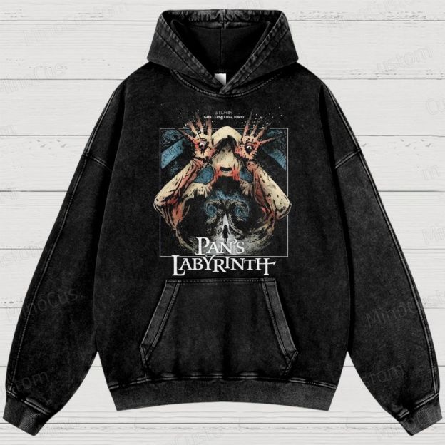 Pan's Labyrinth Pale Man  Washed Hoodies 