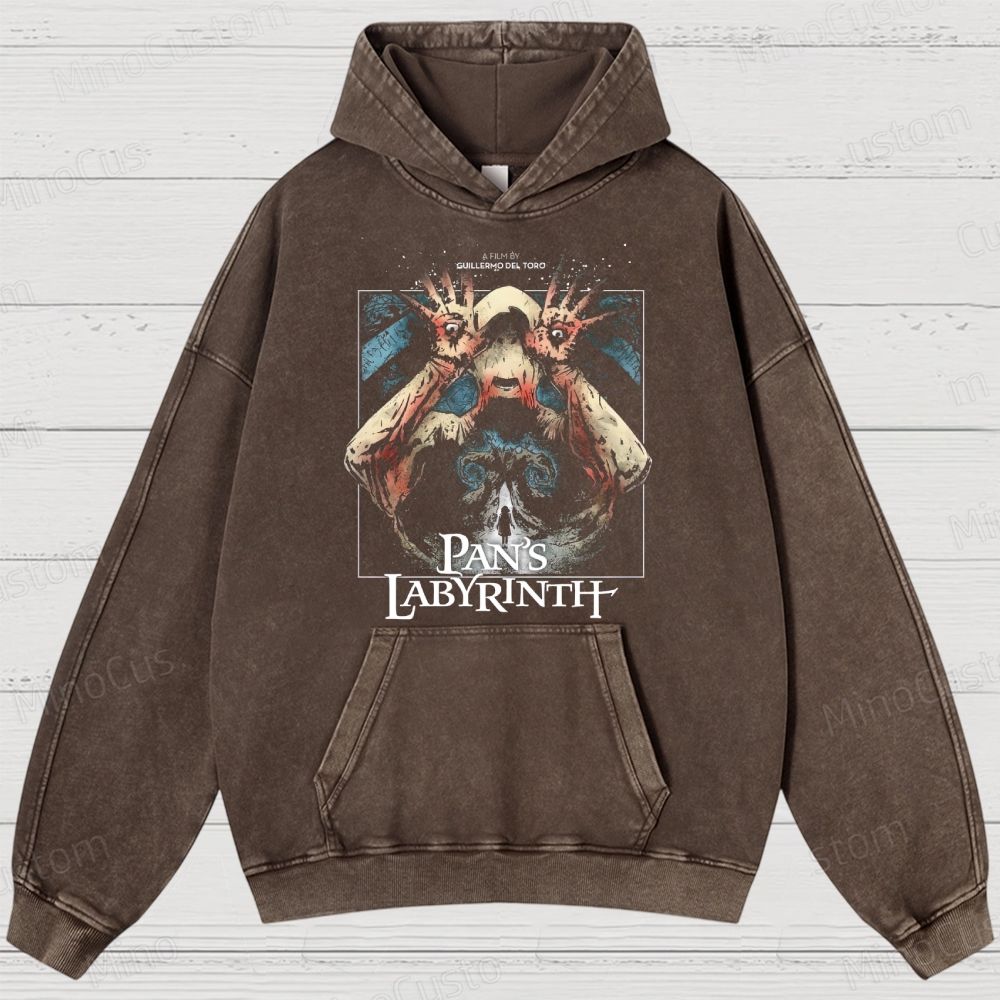 Pan's Labyrinth Pale Man  Washed Hoodies 