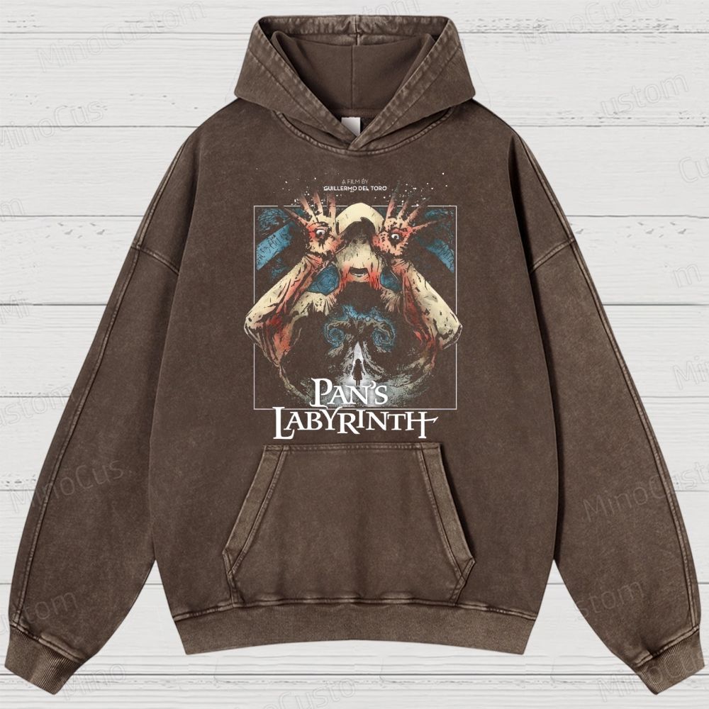 Pan's Labyrinth Pale Man  Washed Hoodies 