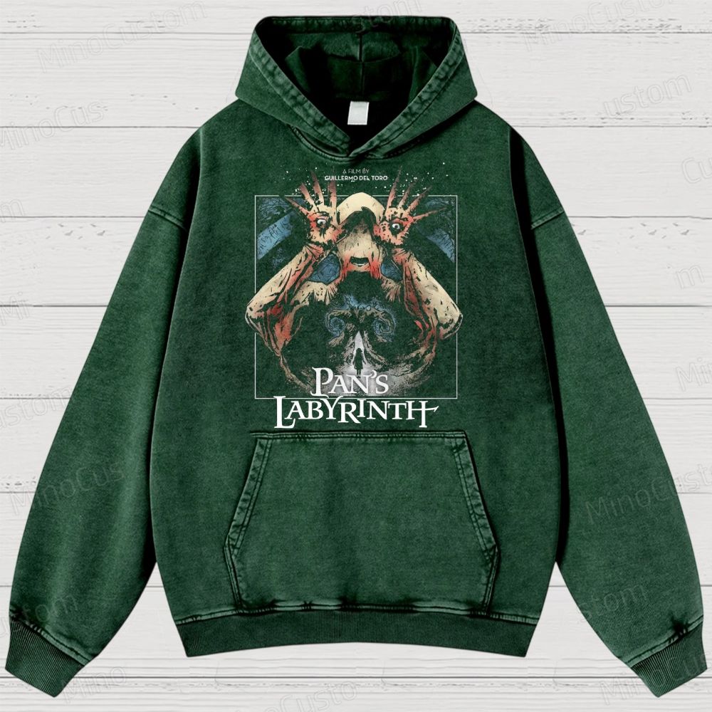Pan's Labyrinth Pale Man  Washed Hoodies 