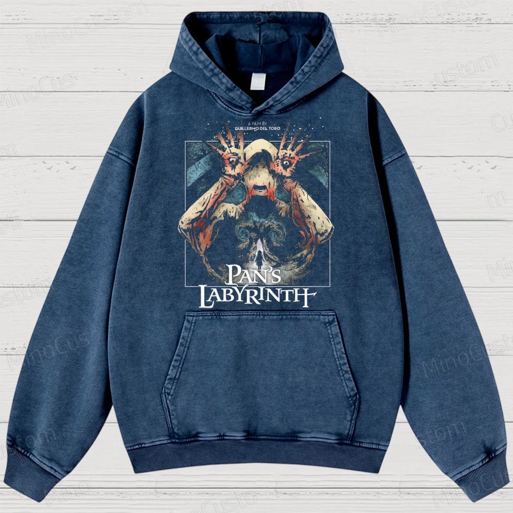 Pan's Labyrinth Pale Man  Washed Hoodies 