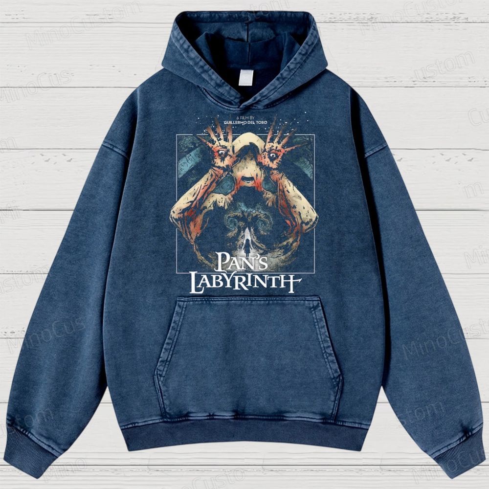 Pan's Labyrinth Pale Man  Washed Hoodies 