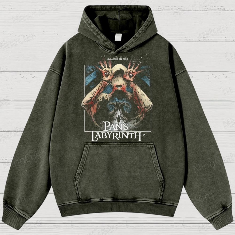 Pan's Labyrinth Pale Man  Washed Hoodies 