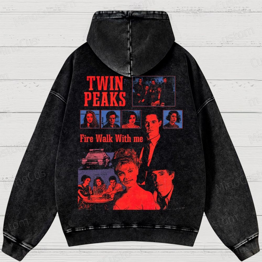 Twin Peaks "Fire Walk With Me" Washed Hoodies 
