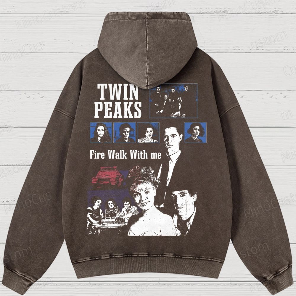 Twin Peaks "Fire Walk With Me" Washed Hoodies 