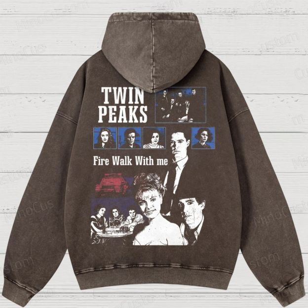 Twin Peaks "Fire Walk With Me" Washed Hoodies 