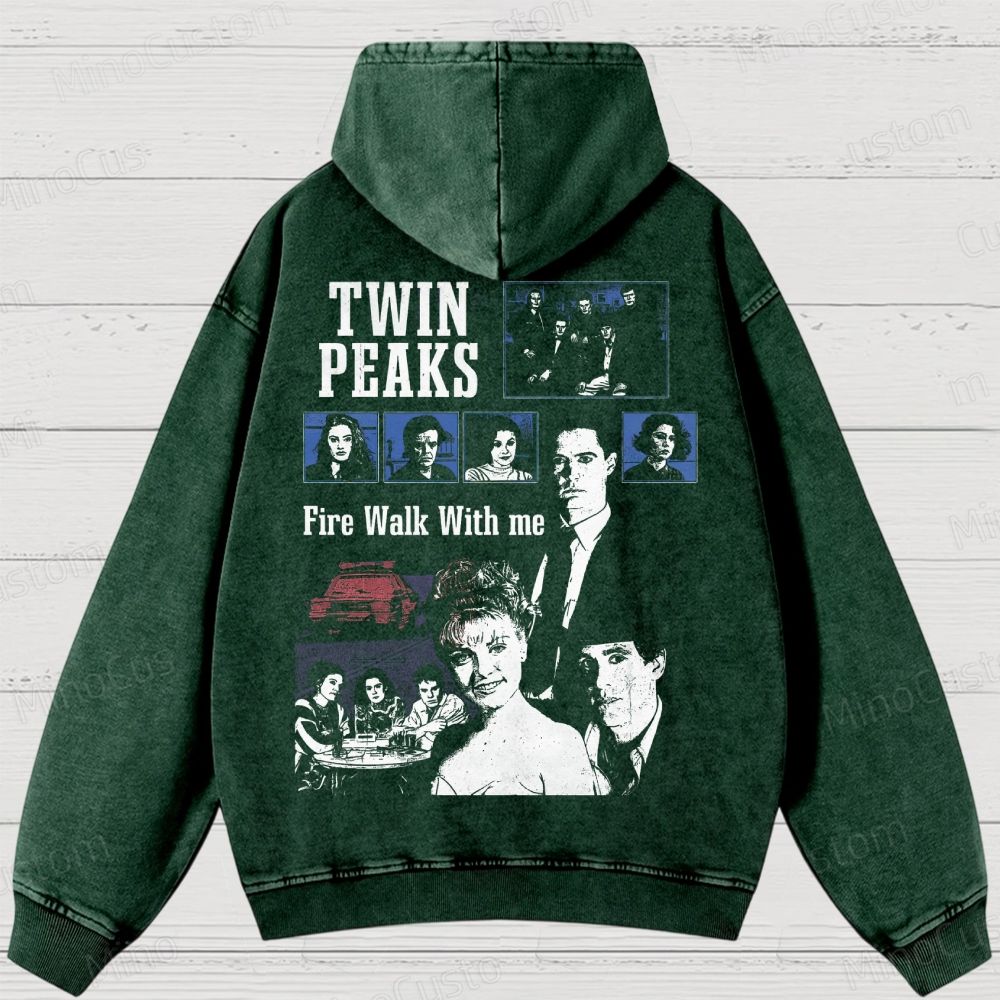 Twin Peaks "Fire Walk With Me" Washed Hoodies 
