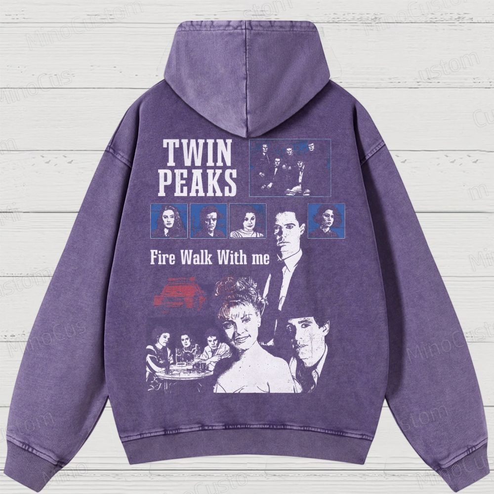 Twin Peaks "Fire Walk With Me" Washed Hoodies 