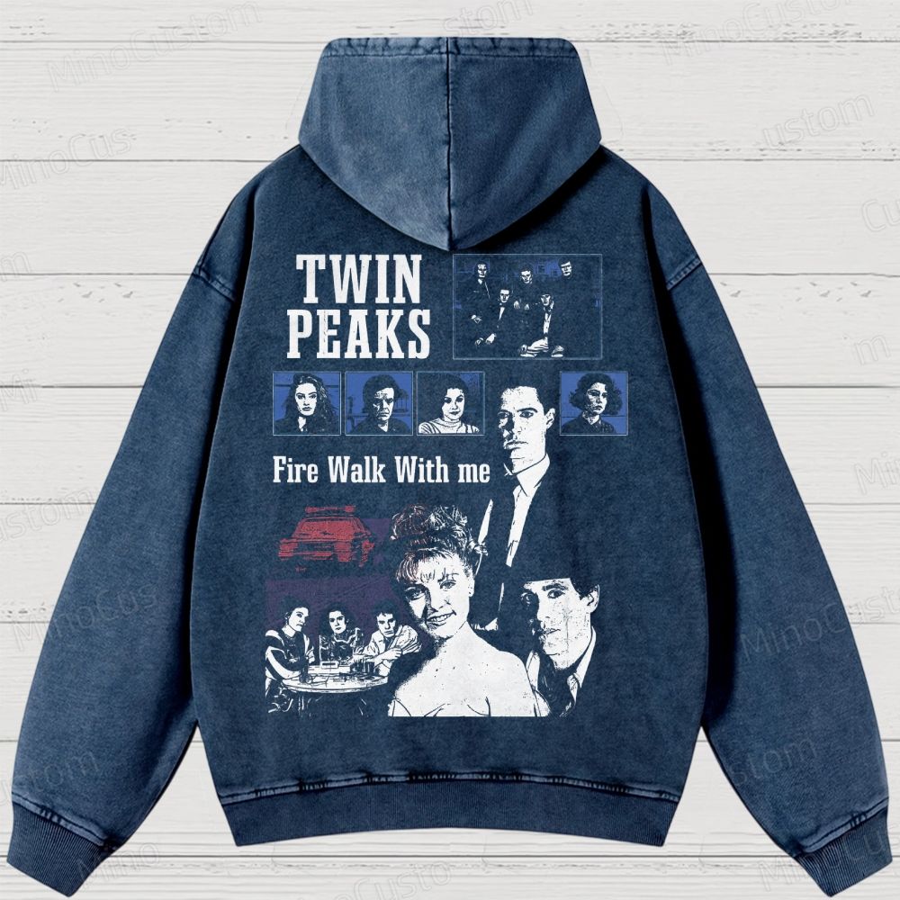 Twin Peaks "Fire Walk With Me" Washed Hoodies 