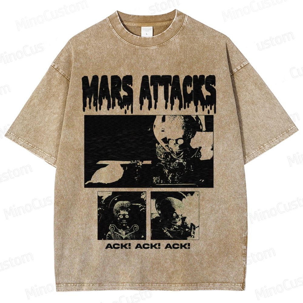"Mars Attacks!" Sci - Fi Comedy Movie Graphic T - Shirt