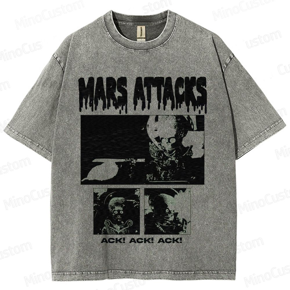 "Mars Attacks!" Sci - Fi Comedy Movie Graphic T - Shirt
