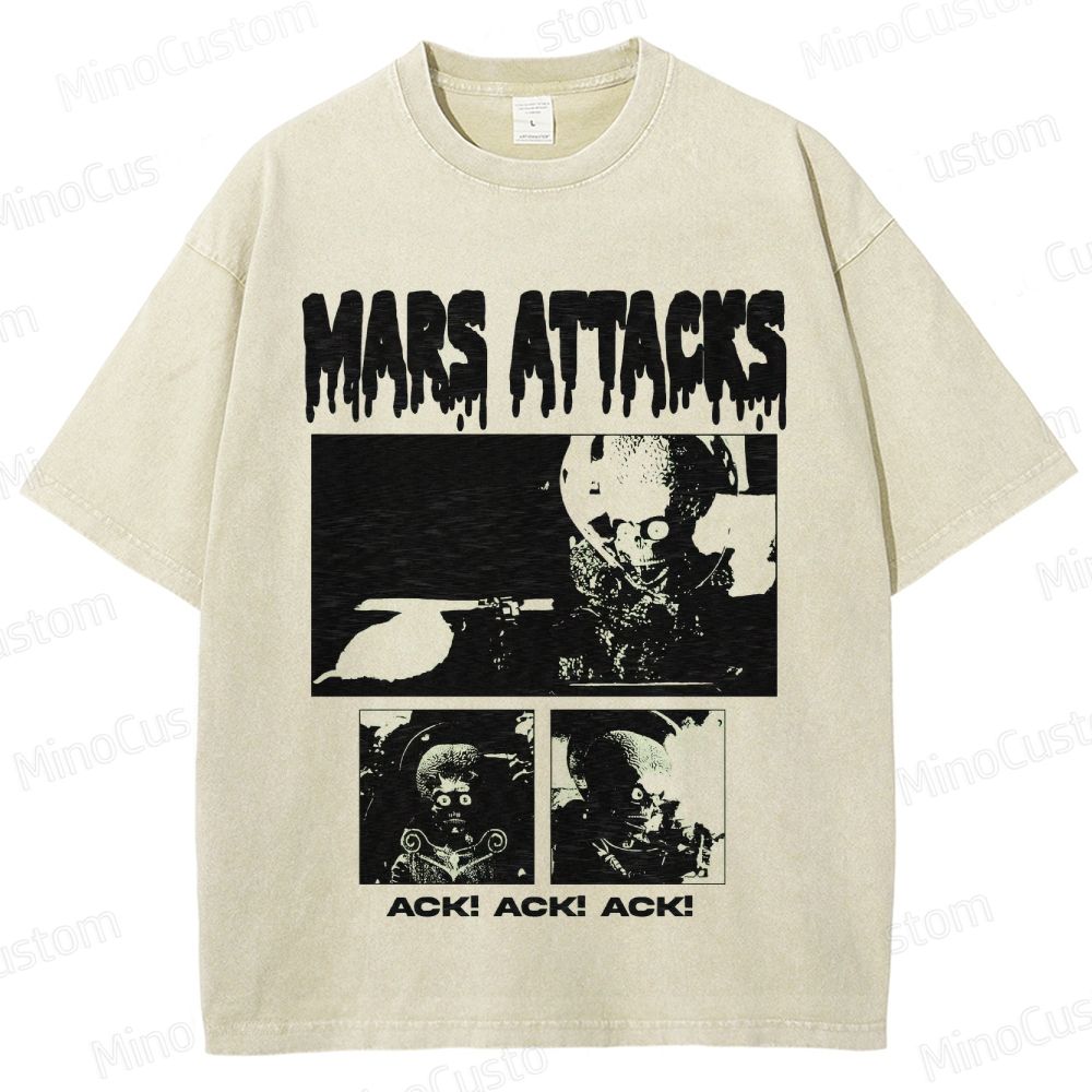 "Mars Attacks!" Sci - Fi Comedy Movie Graphic T - Shirt