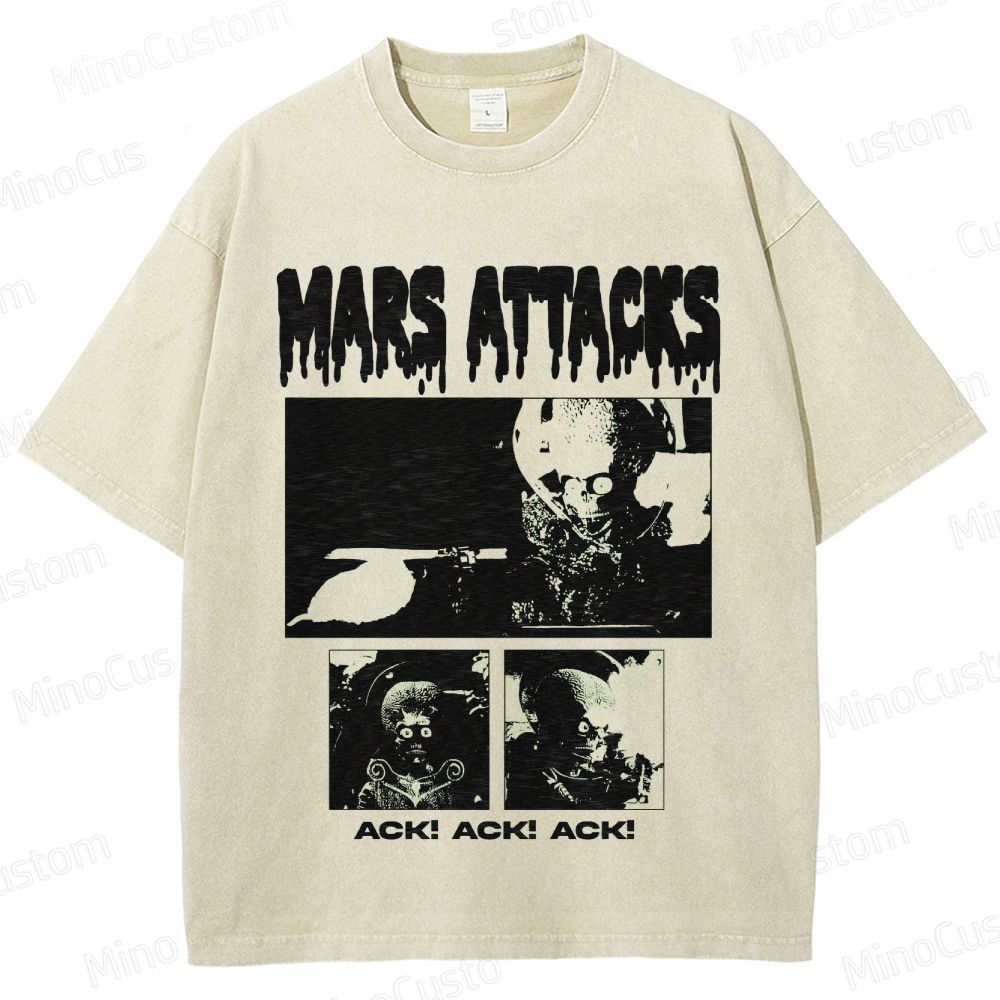 "Mars Attacks!" Sci - Fi Comedy Movie Graphic T - Shirt