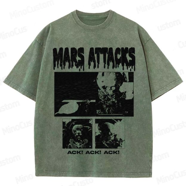 "Mars Attacks!" Sci - Fi Comedy Movie Graphic T - Shirt