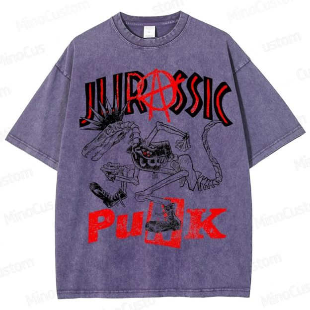Jurassic Punk Dinosaur Skeleton Graphic T - Shirt