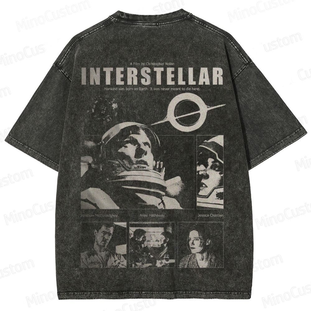 "Interstellar" Sci - Fi Movie Graphic T - Shirt