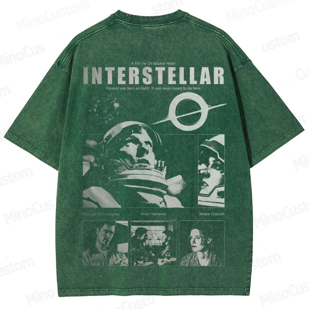 "Interstellar" Sci - Fi Movie Graphic T - Shirt