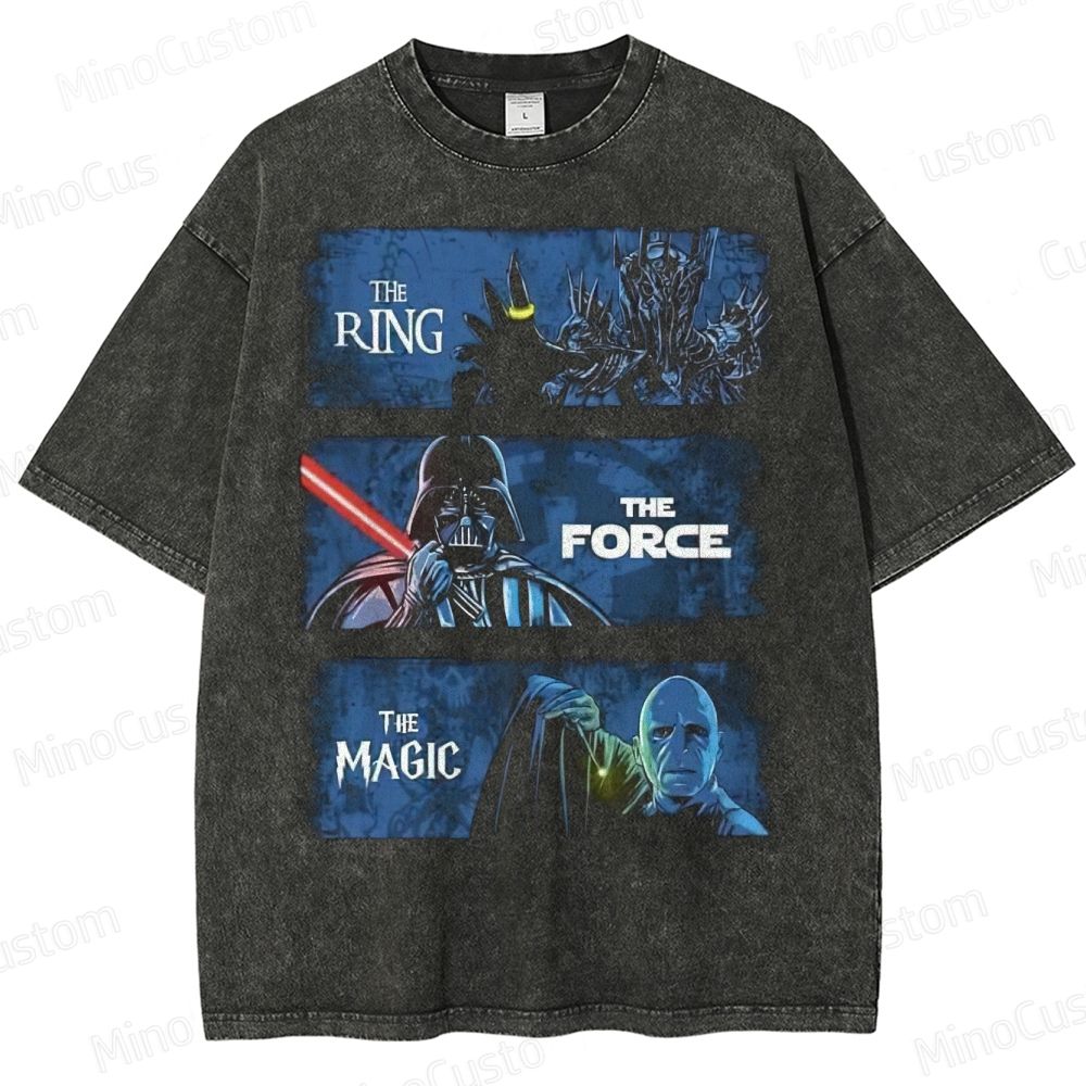The Ring ,The Force,The Magic Washed T-Shirt 