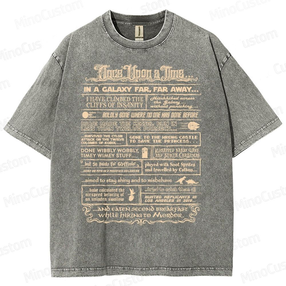 Vintage Fantasy Collage Washed T-Shirt