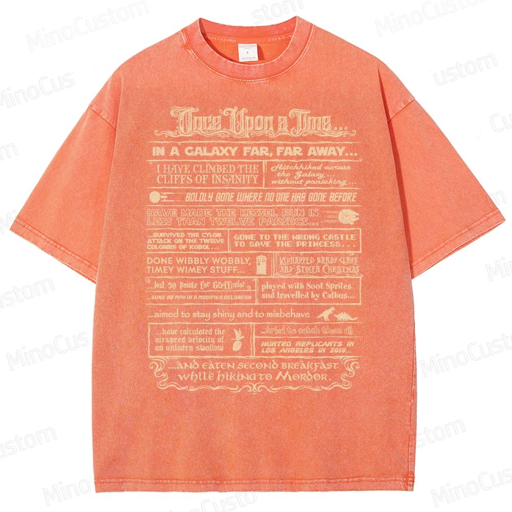 Vintage Fantasy Collage Washed T-Shirt