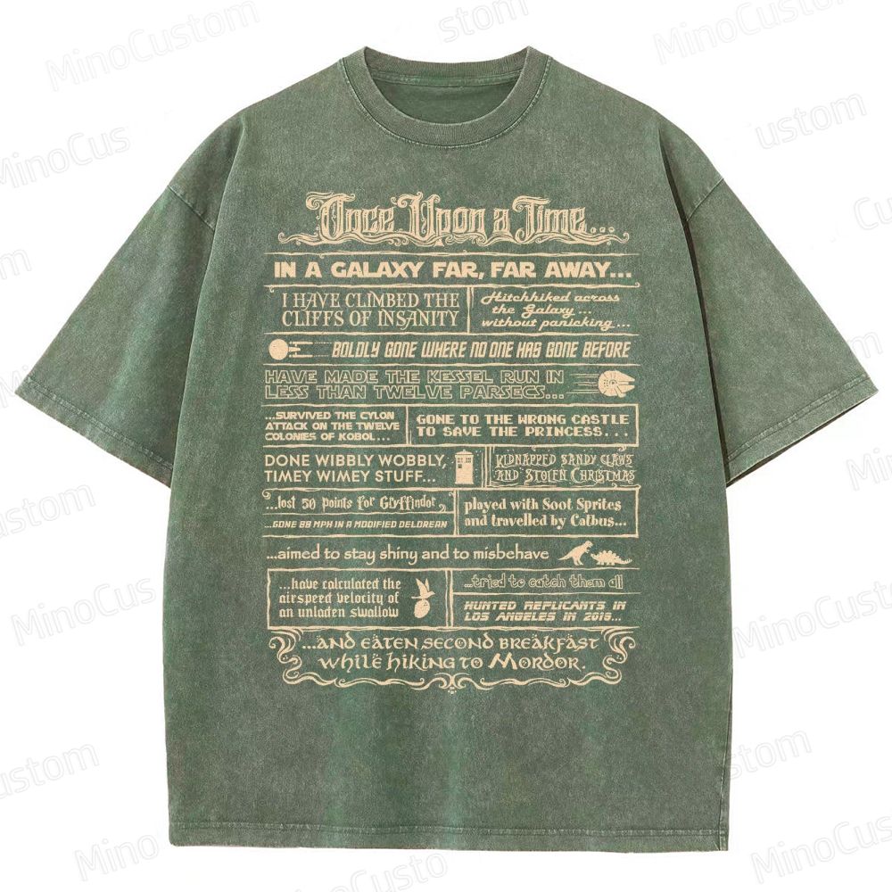 Vintage Fantasy Collage Washed T-Shirt