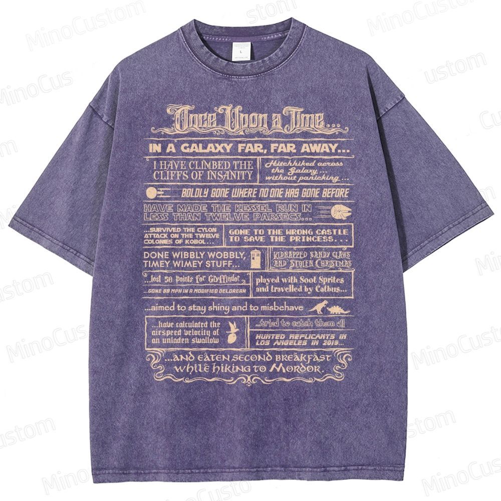 Vintage Fantasy Collage Washed T-Shirt