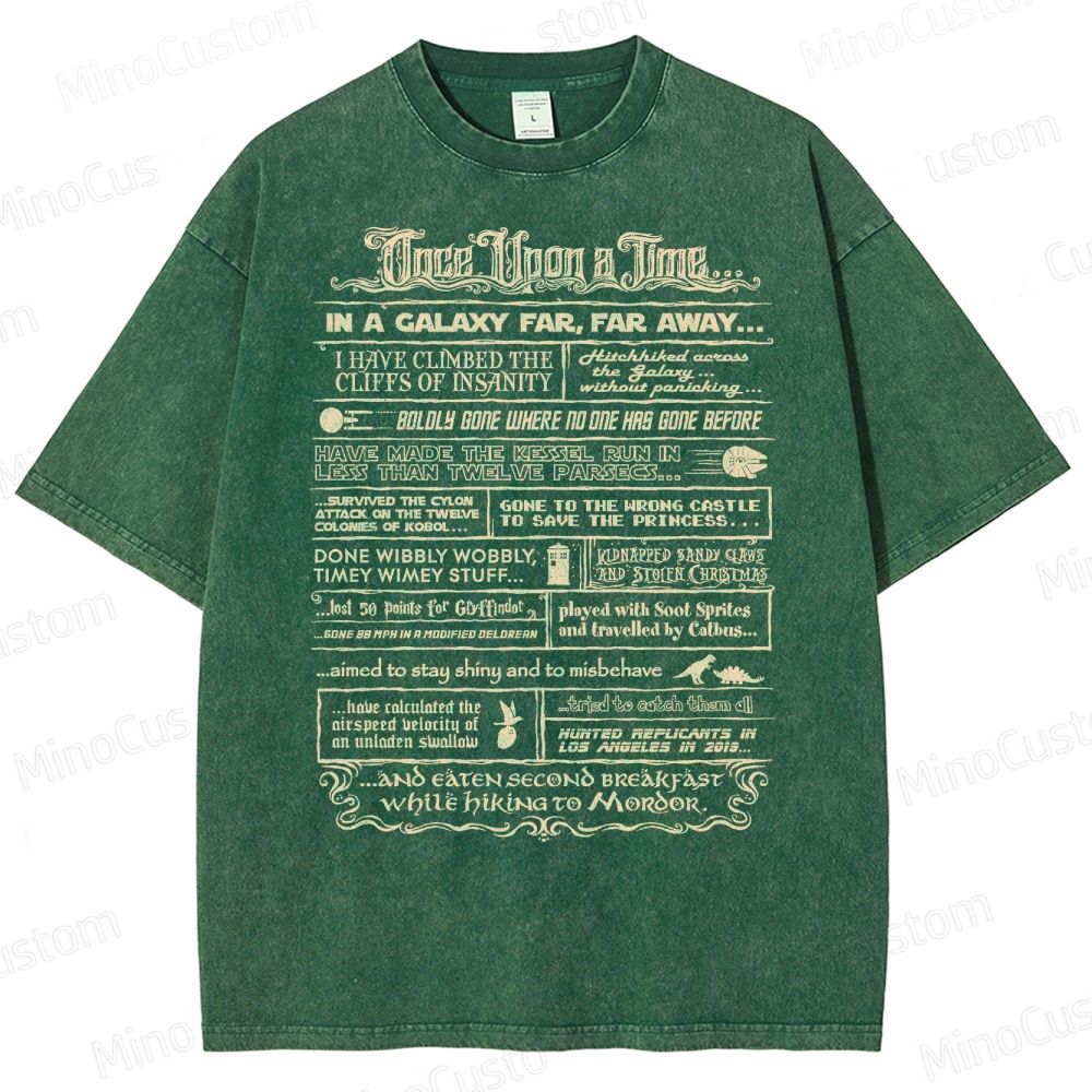 Vintage Fantasy Collage Washed T-Shirt