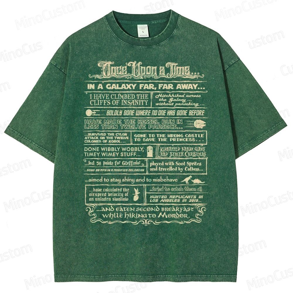 Vintage Fantasy Collage Washed T-Shirt