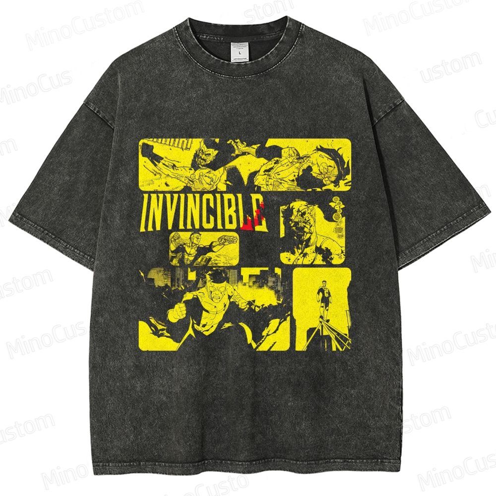 "Invincible" Superhero Graphic T - Shirt