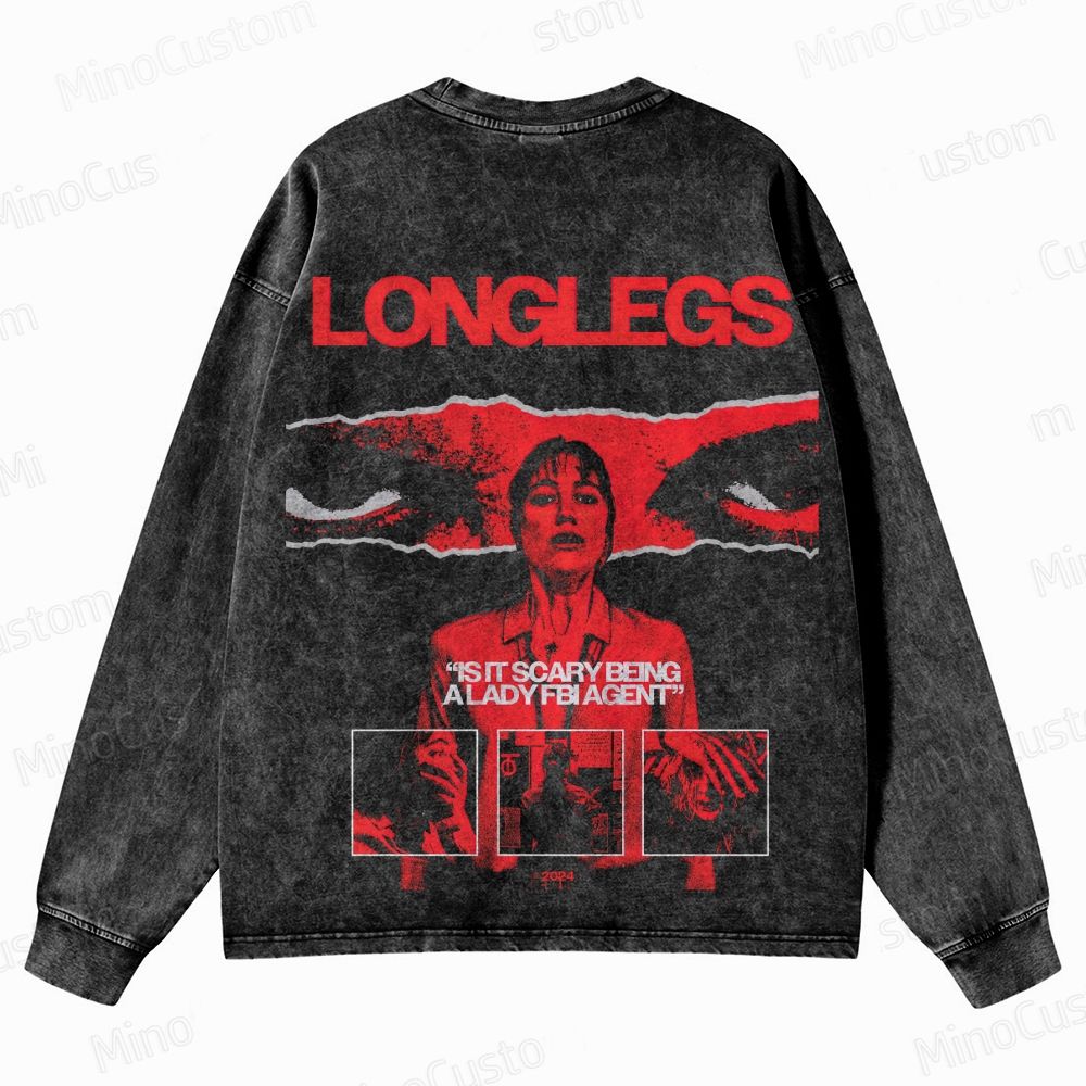 "Longlegs" Horror Movie Washed Sweatshirt