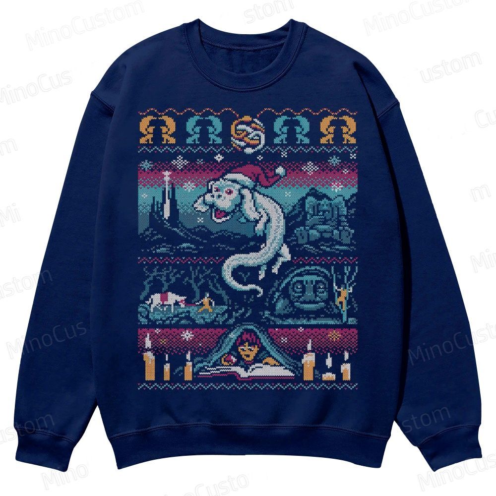 Neverending Christmas Casual Crewneck Sweatshirt 