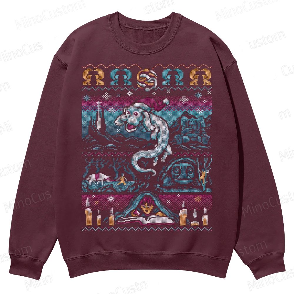 Neverending Christmas Casual Crewneck Sweatshirt 