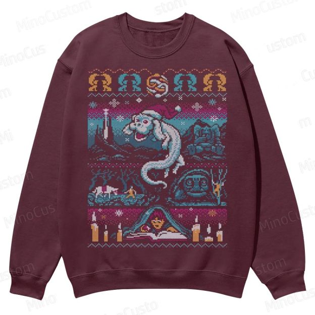 Neverending Christmas Casual Crewneck Sweatshirt 