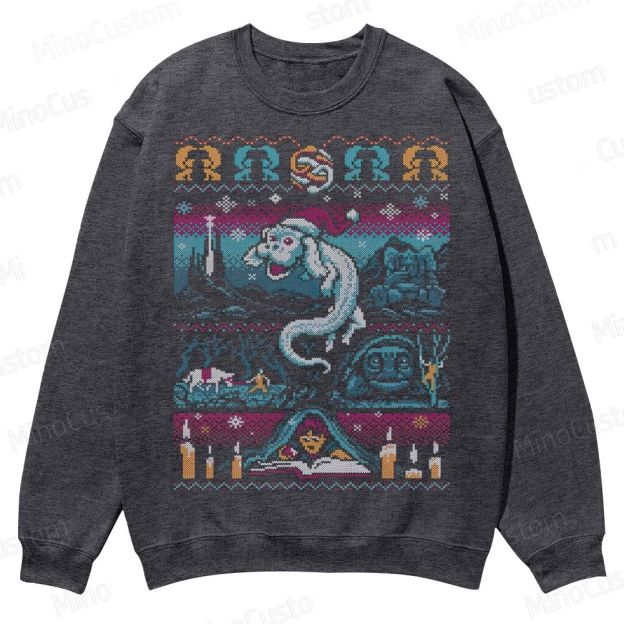 Neverending Christmas Casual Crewneck Sweatshirt 