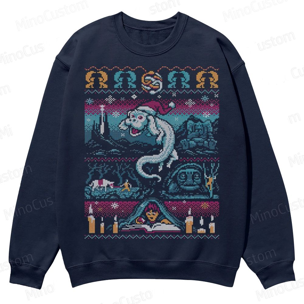 Neverending Christmas Casual Crewneck Sweatshirt 