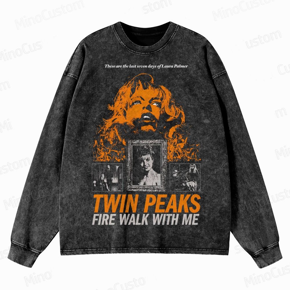 Twin Peaks: Fire Walk With Me  Crewneck Washed Sweatshirt