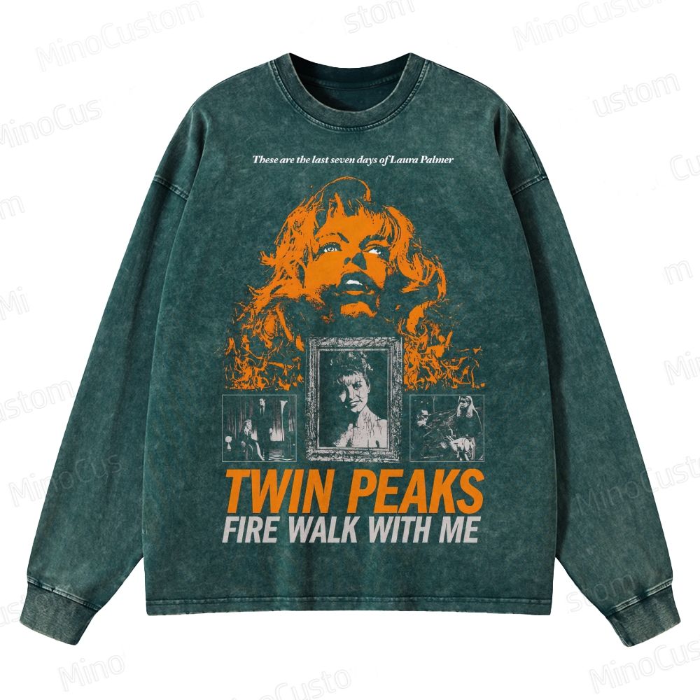 Twin Peaks: Fire Walk With Me  Crewneck Washed Sweatshirt