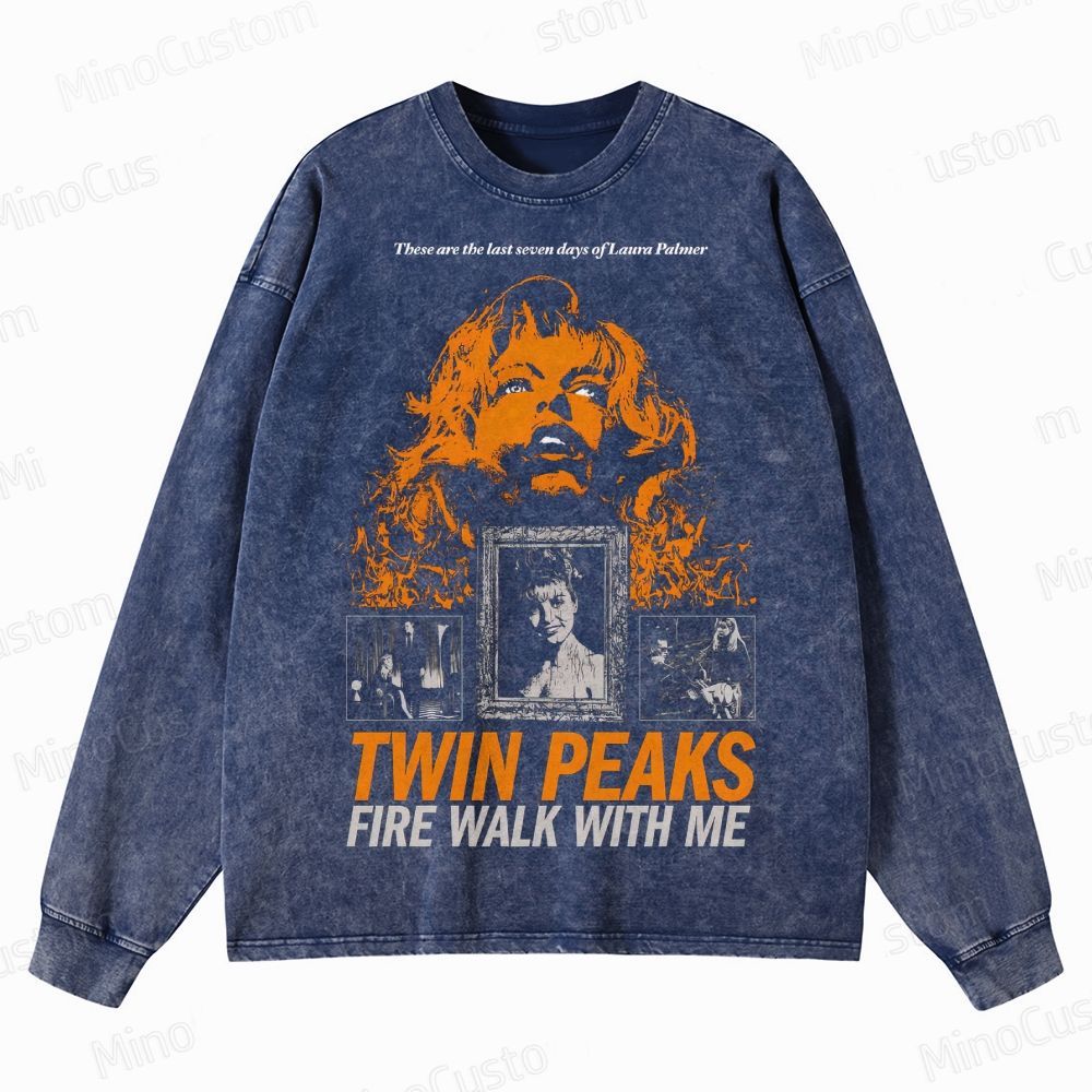Twin Peaks: Fire Walk With Me  Crewneck Washed Sweatshirt