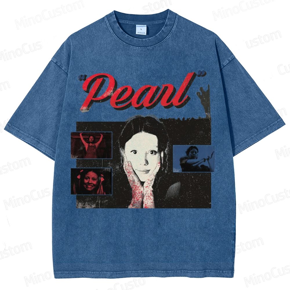 Horror Movie Themed Washed T - Shirt