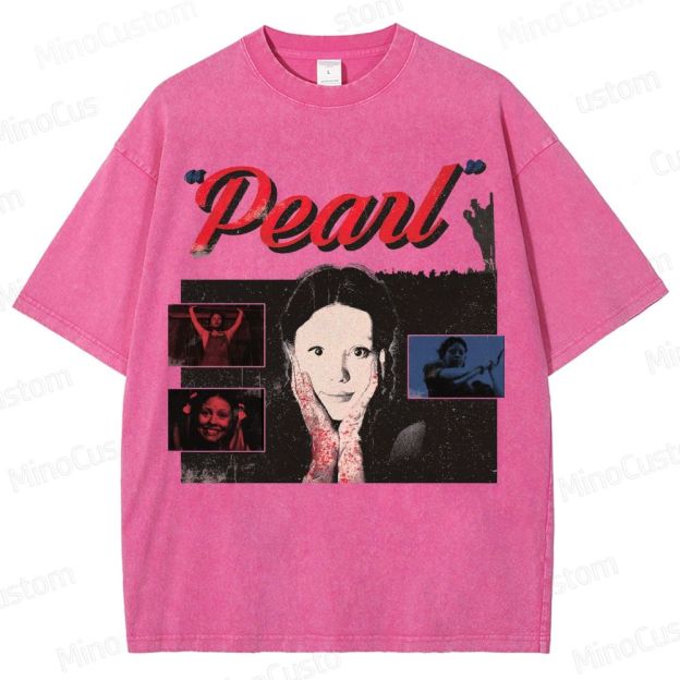 Horror Movie Themed Washed T - Shirt