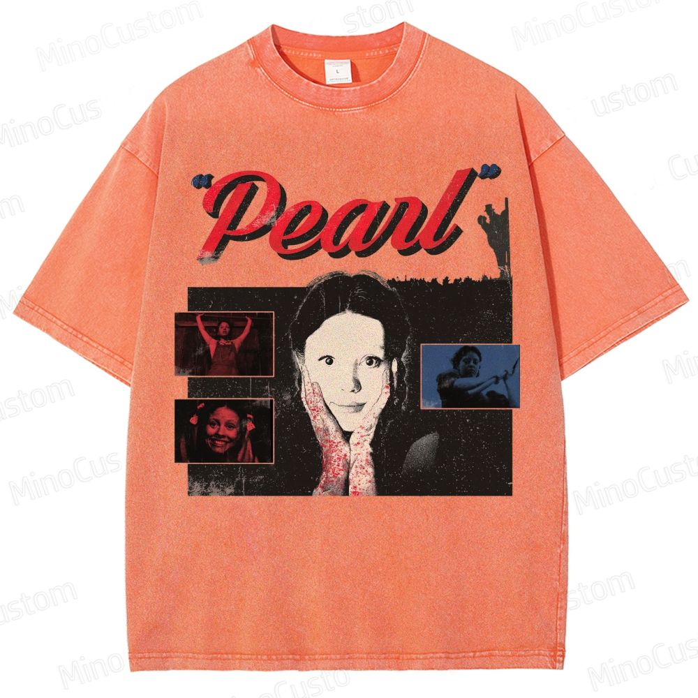 Horror Movie Themed Washed T - Shirt