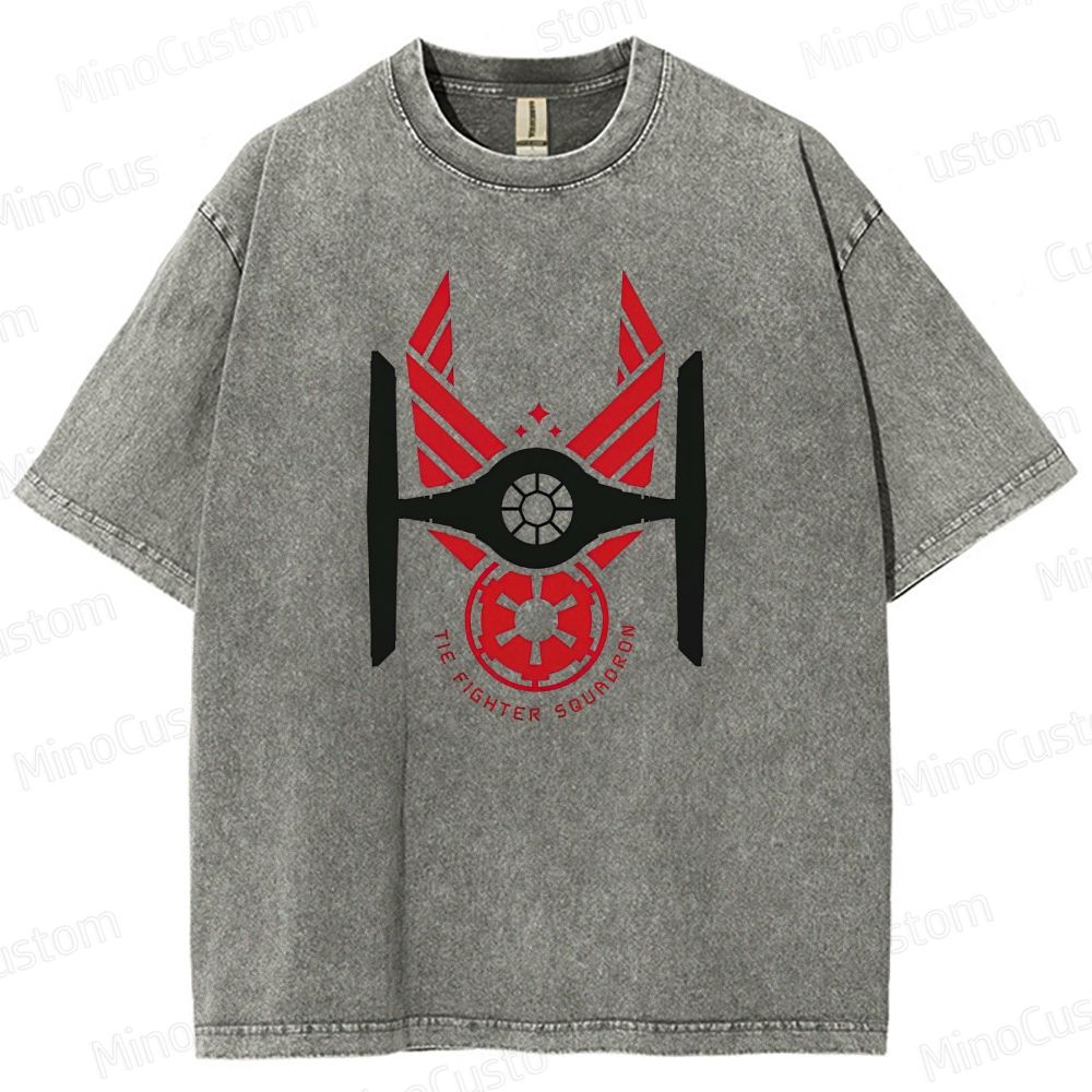 Sci - Fi Spacecraft Themed Washed T - Shirt