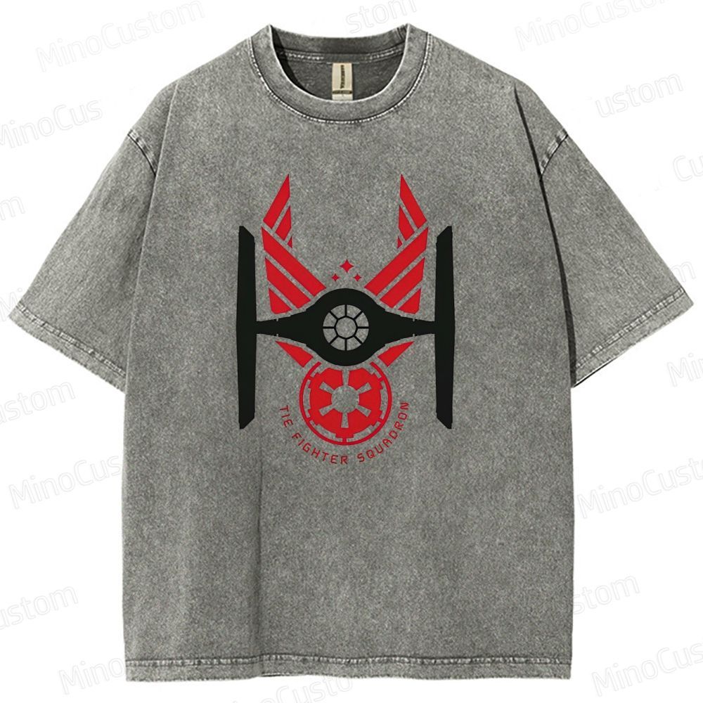 Sci - Fi Spacecraft Themed Washed T - Shirt