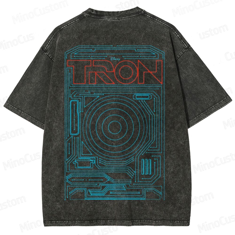Sci - Fi Themed Washed T - Shirt
